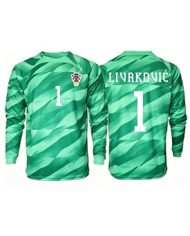 Billige Fotballdrakt Kroatia Dominik Livakovic #1 Keeper Replika Bortedrakt VM 2026 Langermet Billige Fotballdrakt Kroatia Dominik Livakovic #1 Keeper Replika Bortedrakt VM 2026 Langermet